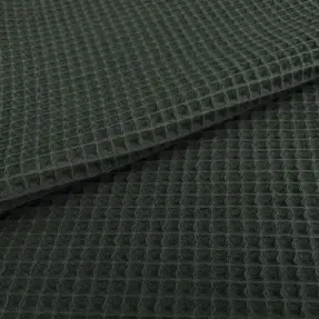 Bavlna s vaflovou väzbou army green
