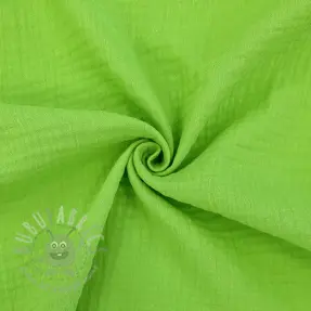 Kaksinkertainen harsokangas/musliini NEON LIME ORGANIC
