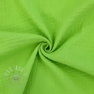 Kaksinkertainen harsokangas/musliini NEON LIME ORGANIC