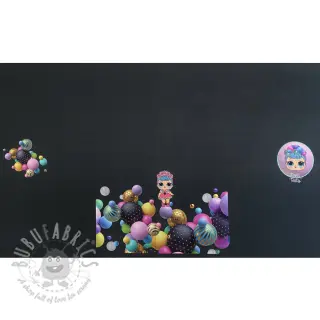 Collegekangas Doll black PANEL digital print 2. laatuluokka