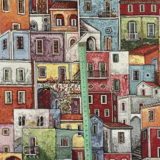 Sisustuskangas GOBELIN PREMIUM Happy colourful village