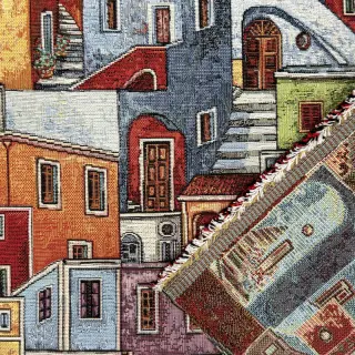 Dekoračná látka GOBELIN PREMIUM Happy colourful village