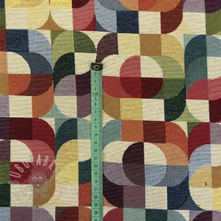 Sisustuskangas GOBELIN PREMIUM Graphic retro shapes