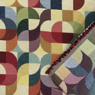 Dekoračná látka GOBELIN PREMIUM Graphic retro shapes