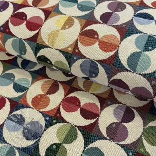 Sisustuskangas GOBELIN PREMIUM Graphic square circle