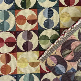 Dekoračná látka GOBELIN PREMIUM Graphic square circle