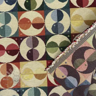 Sisustuskangas GOBELIN PREMIUM Graphic square circle