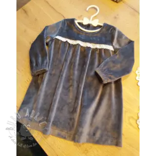 Vauvan plyysikangas dark grey