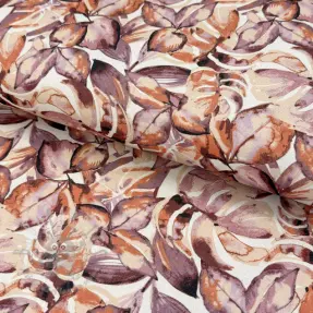 Sisustuskangas Colourable leaves purple digital print