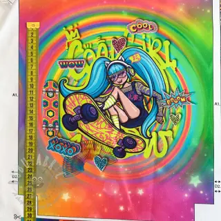 Sisustuskangas KIDS BACKPACK Supergirl PANEL