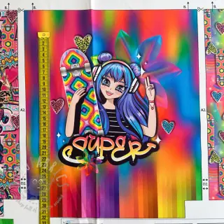 Sisustuskangas KIDS BACKPACK Supergirl PANEL