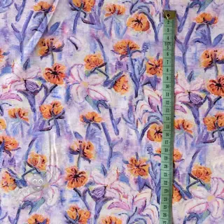 Viskoosi RADIANCE Dried flower digital print