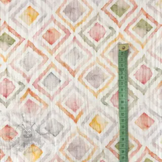 Kaksinkertainen harsokangas/musliini Geo watercolour mauve digital print