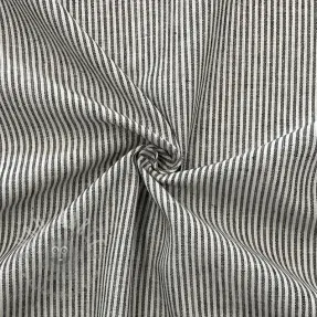 Pellava puuvillalla Lira medium stripe black
