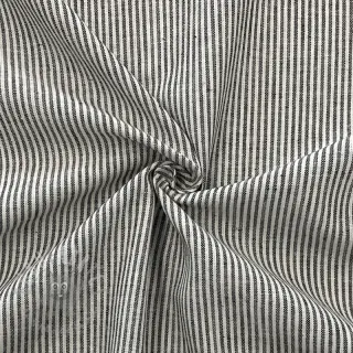 Pellava puuvillalla Lira medium stripe black