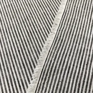 Ľan s bavlnou Lira medium stripe black