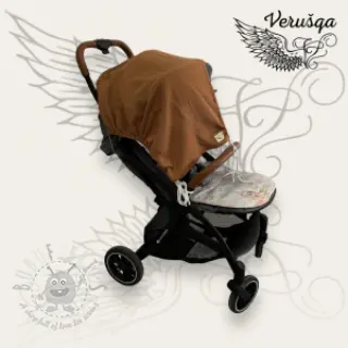 Kaksinkertainen harsokangas/musliini cognac