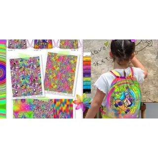 Dekoračná látka KIDS BACKPACK Supergirl PANEL
