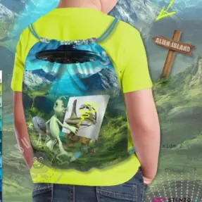 Sisustuskangas KIDS BACKPACK Alien my friend PANEL
