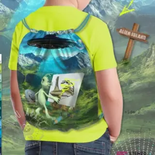 Sisustuskangas KIDS BACKPACK Alien my friend PANEL