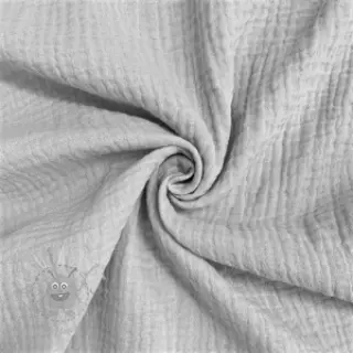 Kaksinkertainen harsokangas/musliini light grey ORGANIC