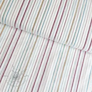 Puuvillakangas LUREX stripes white