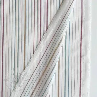 Puuvillakangas LUREX stripes white