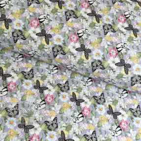 Sisustuskangas Genoveva butterfly lila digital print