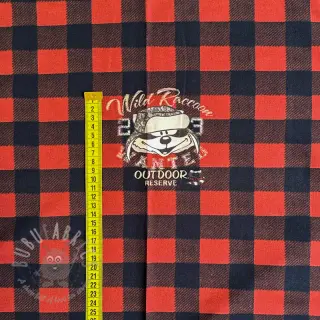 Collegekangas Redwood red PANEL digital print