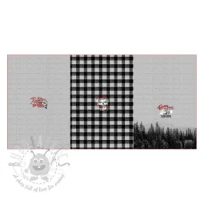 Collegekangas Redwood black PANEL digital print