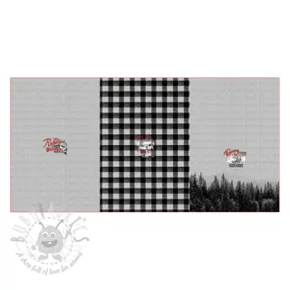 Collegekangas Redwood black PANEL digital print