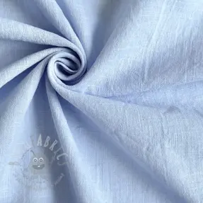 Puuvillakangas pellavalla light blue