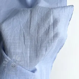 Puuvillakangas pellavalla light blue