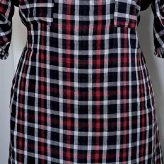 Kaksinkertainen harsokangas/musliini Double sided Checks navy