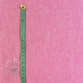 Pellava puuvillalla Fishbone fuchsia