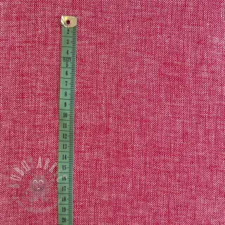 Pellava puuvillalla Fishbone red