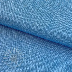 Pellava puuvillalla Fishbone cobalt