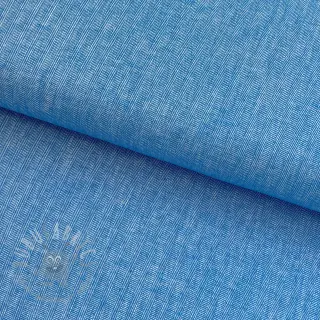 Pellava puuvillalla Fishbone cobalt
