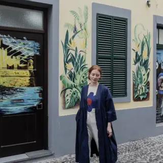 Puuvillapopliini navy