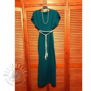 Kaksinkertainen harsokangas/musliini dark cyan