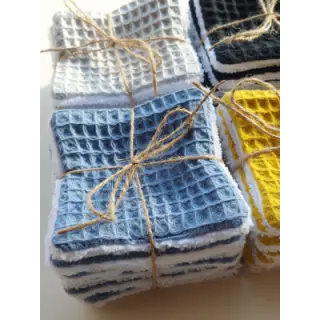 Bavlna s vaflovou väzbou blue