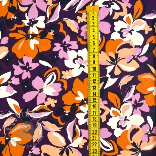 Collegekangas Bright flowers design purple ochre