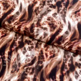 Viskoosi ECOVERO Animal skin brown digital print