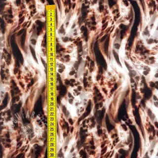 Viskoosi ECOVERO Animal skin brown digital print