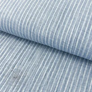 Kaksinkertainen harsokangas/musliini YARN DYED Stripes light blue