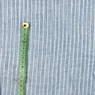 Kaksinkertainen harsokangas/musliini YARN DYED Stripes light blue