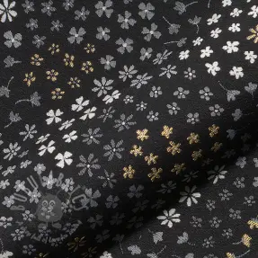 Sisustuskangas jacquard Flower Mix Sprinkle metallic deluxe