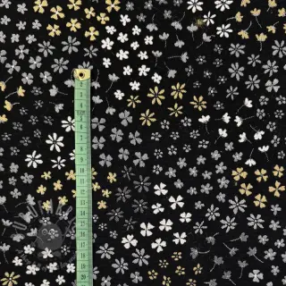 Sisustuskangas jacquard Flower Mix Sprinkle metallic deluxe