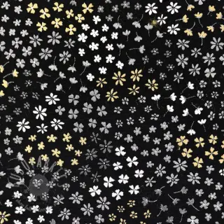 Sisustuskangas jacquard Flower Mix Sprinkle metallic deluxe