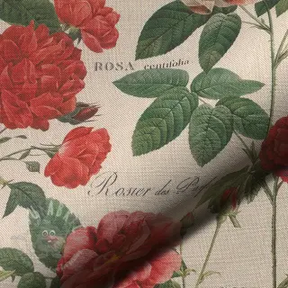 Sisustuskangas Linenlook premium Vintage Rose Garden digital print